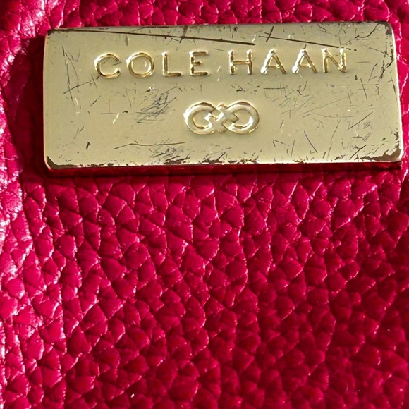 Cole Haan Hot Pink Pebble Leather Wristlet - Picture 6 of 14